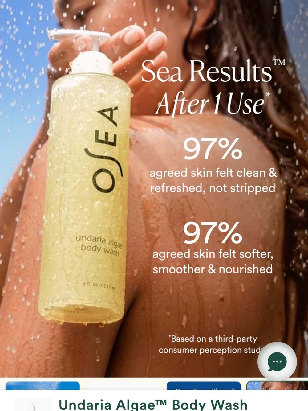Sea Undaria Algae Body Wash - Light Green Gel